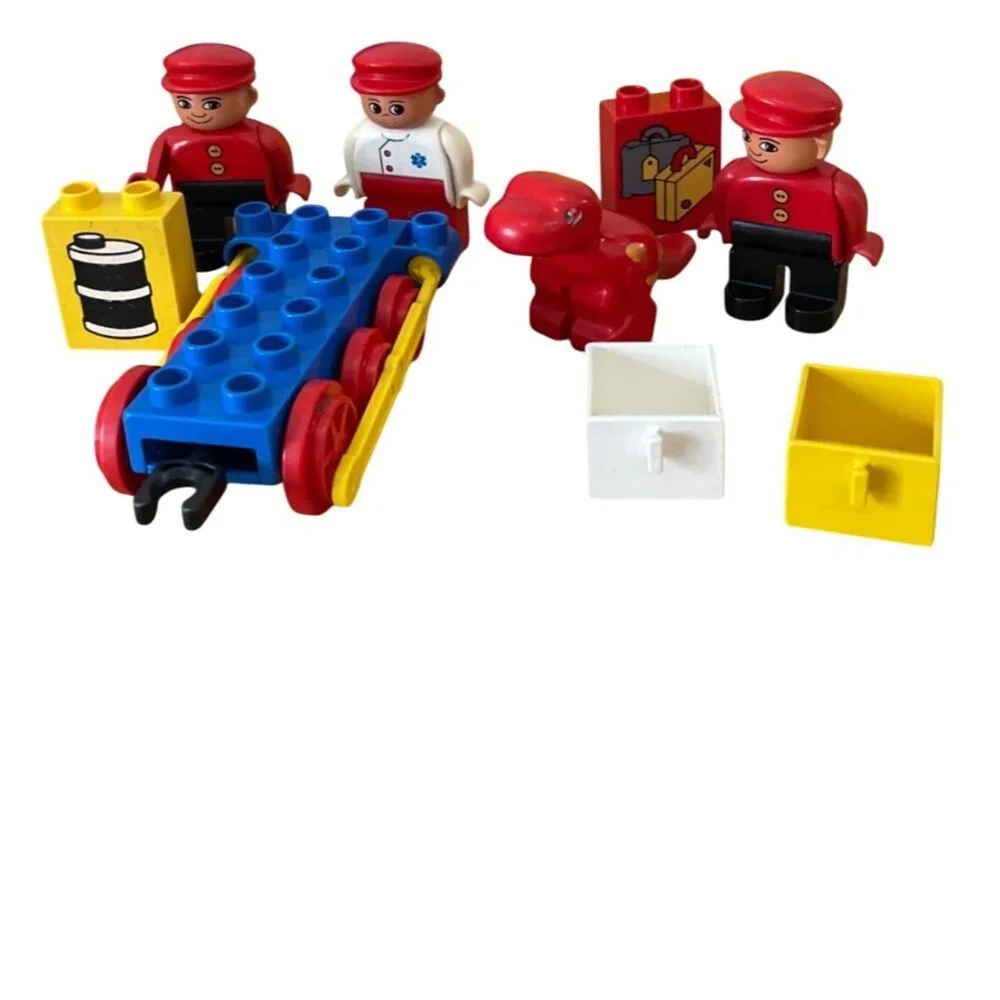 LEGO Duplo Mixed Bulk Brick Lot 125+ Pcs Building Blocks People Doors Windows